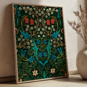 William Morris Tulpen Muster Vintage Stoffkunst Poster