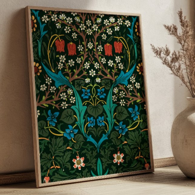 William Morris Tulpen Muster Vintage Stoffkunst Poster (Von Creator hochgeladen)