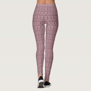 William Morris Tulpen, rosa Muster umgestaltet, el Leggings