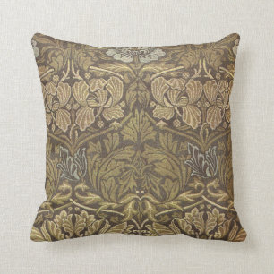 William Morris Tulpen- und Rosenmuster Kissen