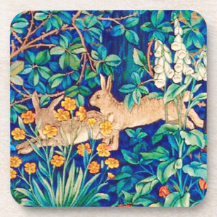 William Morris "Two Hares" Wild Rabbits Print Getränkeuntersetzer