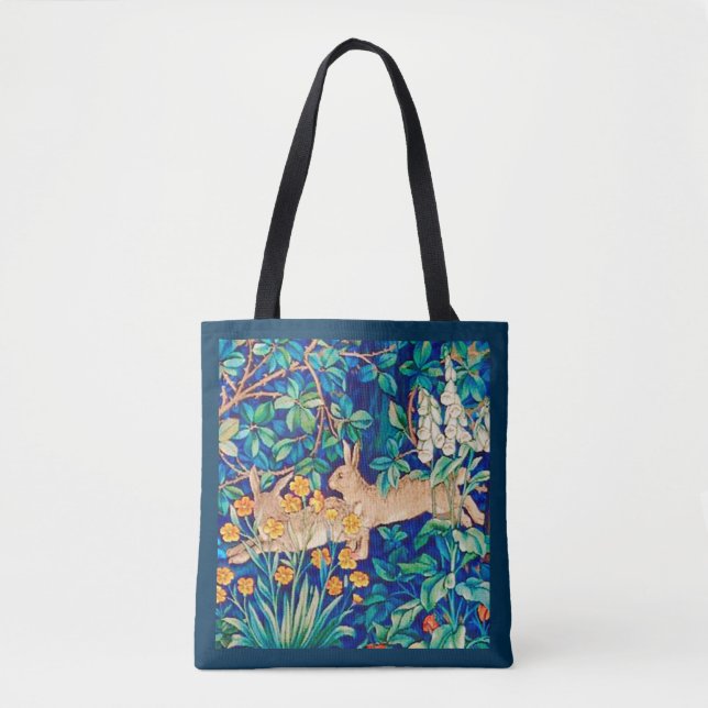 William Morris "Two Hares" - Wilde Kanbits Tasche  (Vorderseite)