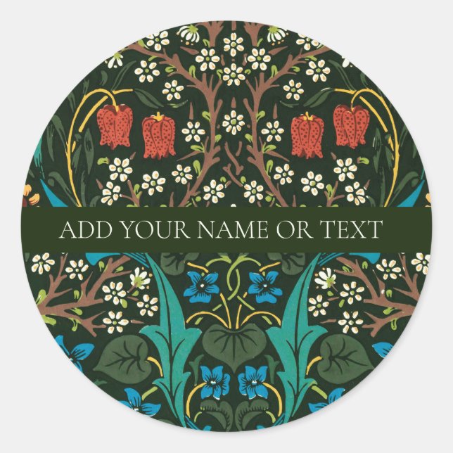 WILLIAM MORRIS UMSCHLAG AUFKLEBER MIT TULIP PATTER (Vorderseite)