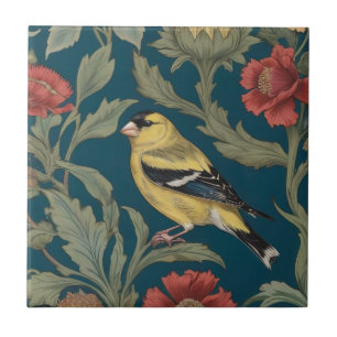 William Morris Verlassen American Goldfinch Bird Fliese
