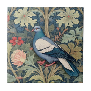 William Morris Verlassen Floral Pigeon Bird Fliese