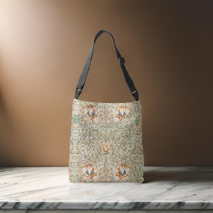 William* Morris Viktorianisch Honeysuckle Floral Tragetaschen Mit Langen Trägern