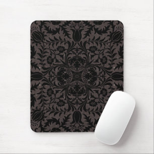 William Morris Vine Vintages Schwarzes Blume Muste Mousepad
