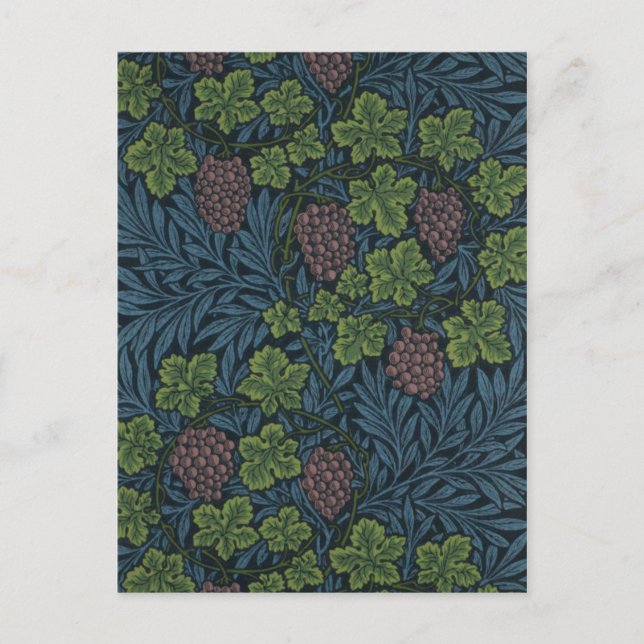 William Morris Vine Wallpaper Design Postkarte (Vorderseite)