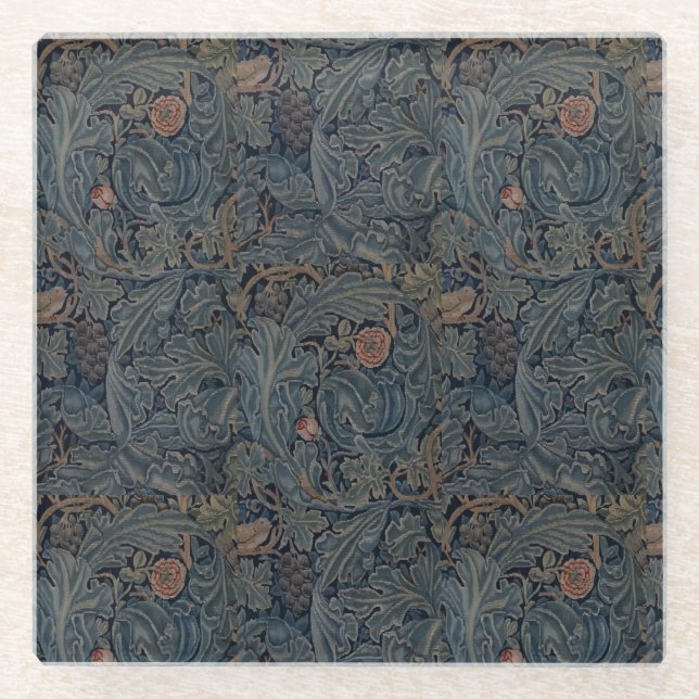 William Morris Vintag Acanthus and Vine Glasuntersetzer (Vorderseite)