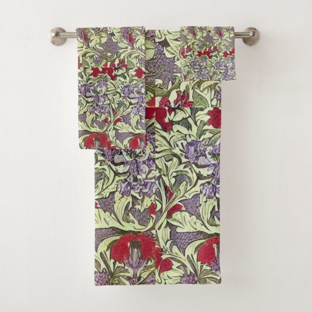 William Morris Vintag Badhandtuch Set (Insitu)