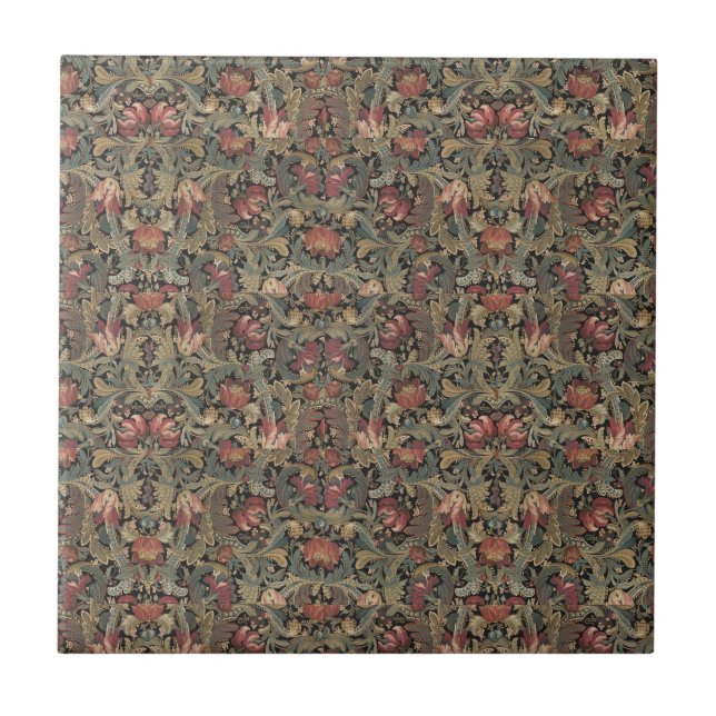 William * Morris Vintag Beige Olive Fliese (Vorderseite)