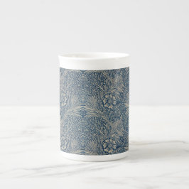 William Morris Vintag Blue Floral Pattern Prozellantasse