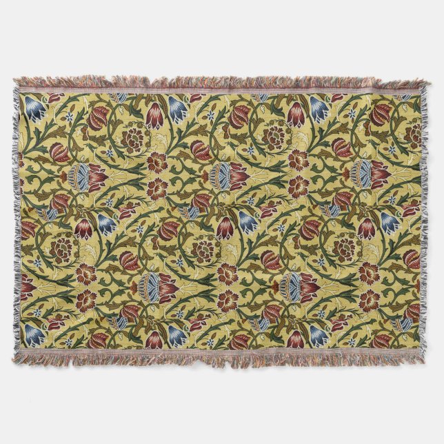 William Morris Vintag Blue Green Red Decke (Vorderseite)
