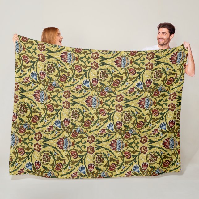 William Morris Vintag Blue Green Red Fleecedecke (Beispiel)