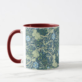 William Morris Vintag Blumenblauer Grüne Algen Tasse