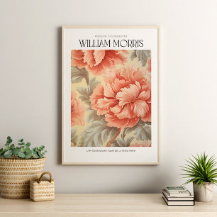 William Morris Vintag Blush Pink Blume Poster