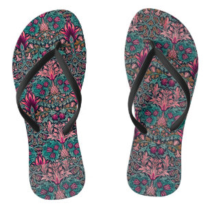 William Morris Vintag Botanisches Muster Flip Flops