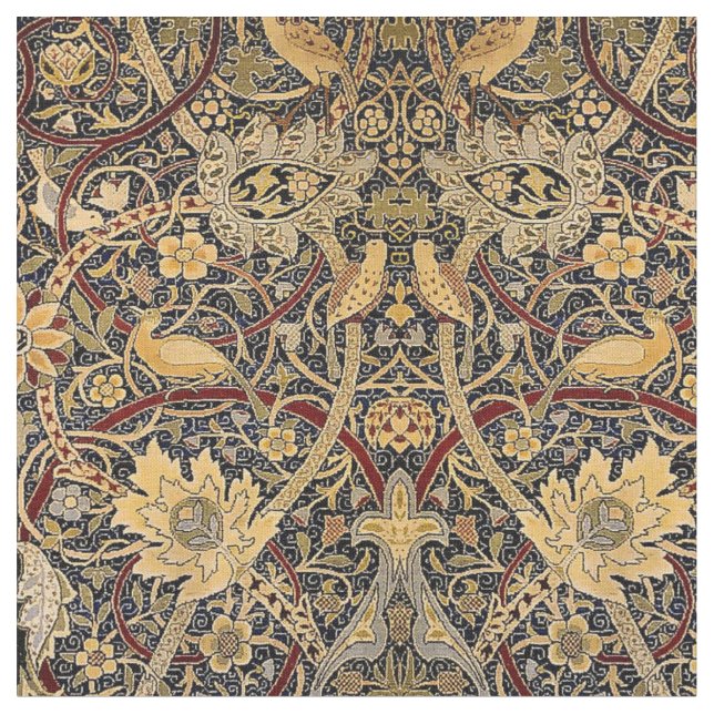 William Morris Vintag Bullerswood-Teppichmuster Stoff (Nahaufnahme)