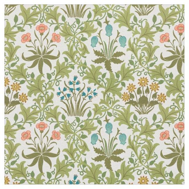 William Morris Vintag Celandine Pattern Stoff (Nahaufnahme)