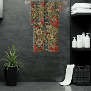 William Morris Vintag Elegantes Blumenmuster Badhandtuch Set