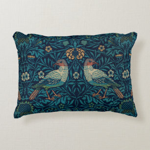 William Morris Vintag Floral Bird Dekokissen