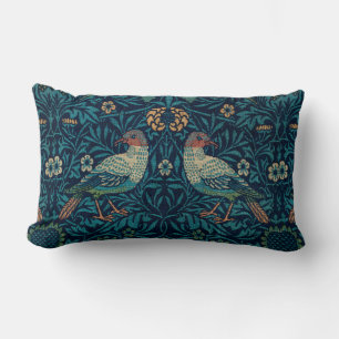 William Morris Vintag Floral Bird Lendenkissen