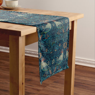 William Morris Vintag Floral Birds Kurzer Tischläufer