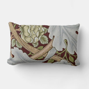 William Morris Vintag Floral Blume White Red Lendenkissen