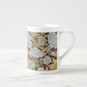 William Morris Vintag Floral Blume White Red Prozellantasse