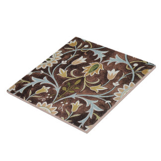William Morris Vintag Floral Brown Blue Green Fliese