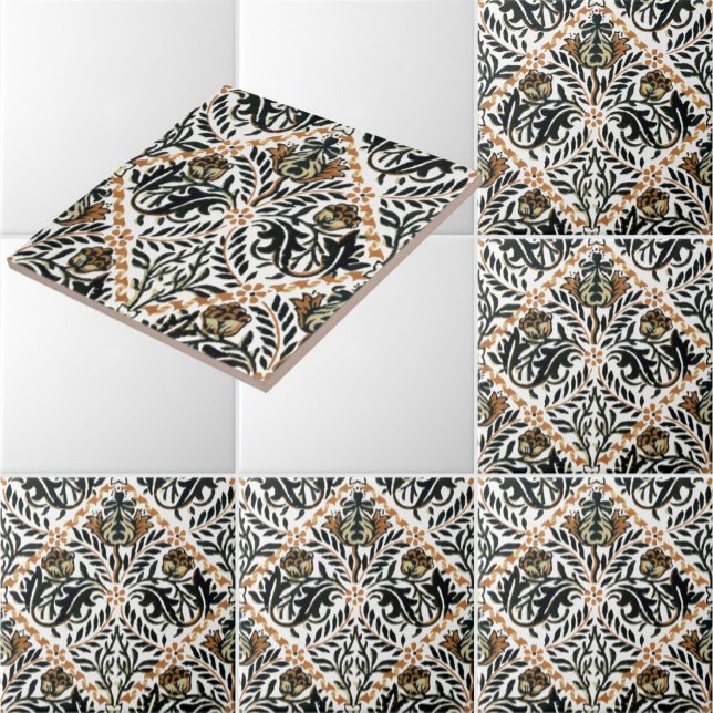 William Morris Vintag Floral Diamond Pattern Fliese (Von Creator hochgeladen)