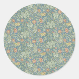 William Morris Vintag Floral Double Bough Runder Aufkleber