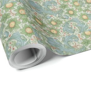William Morris Vintag Floral Green Geschenkpapier