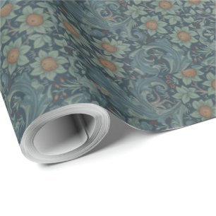William Morris Vintag Floral Green Geschenkpapier