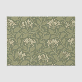 William Morris Vintag Floral Honeysuckle Green Seidenpapier