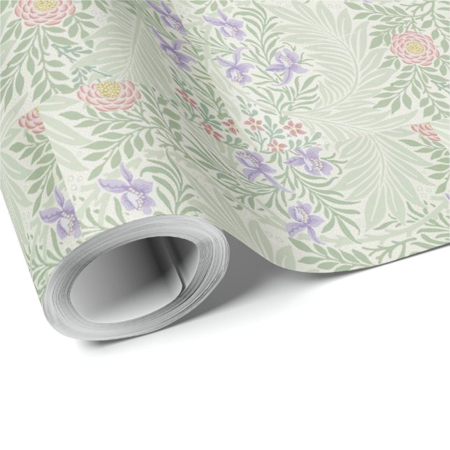 William Morris Vintag Floral Larkspur Geschenkpapier (Rolleneckpunkt)