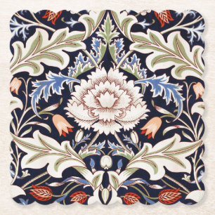William Morris Vintag Floral Pattern Blume Blau Untersetzer
