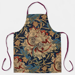 William Morris Vintag Floral Pattern Red Blue Schürze
