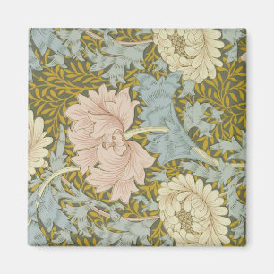 William Morris Vintag Floral Pink Chrysanthemum Magnet