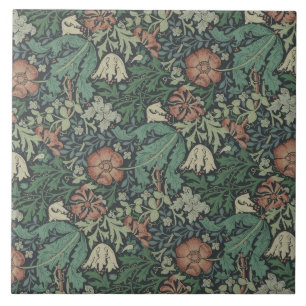 William Morris Vintag Floral Pink Green Compton Fliese