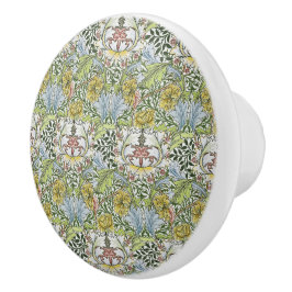 William Morris Vintag Floral Pink Green Myrtle Keramikknauf