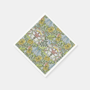 William Morris Vintag Floral Pink Green Myrtle Serviette