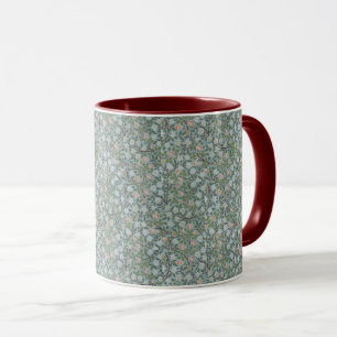 William Morris Vintag Floral Pink Grüne Klee Tasse