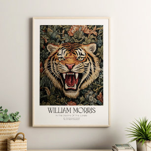 William Morris Vintag Floral Tiger Poster