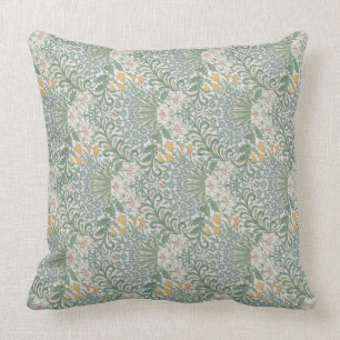 William Morris Vintag Floral Yellow Blue Garden Kissen
