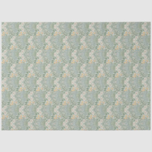 William Morris Vintag Floral Yellow Blue Garden Seidenpapier
