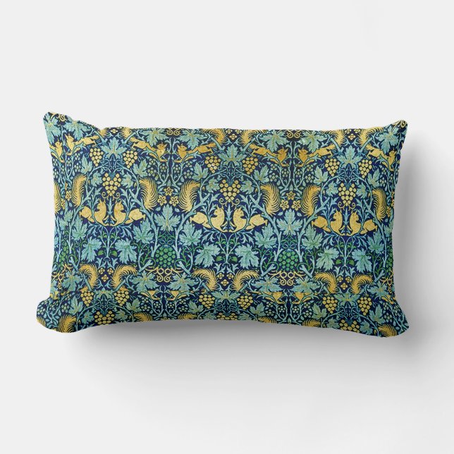 William Morris Vintag Gold Green Lendenkissen (Vorderseite)