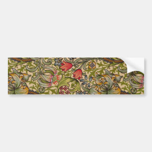 William Morris Vintag Golden Lilly Floral Design Autoaufkleber