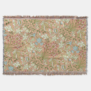 William Morris Vintag Pink Blue White Green Decke