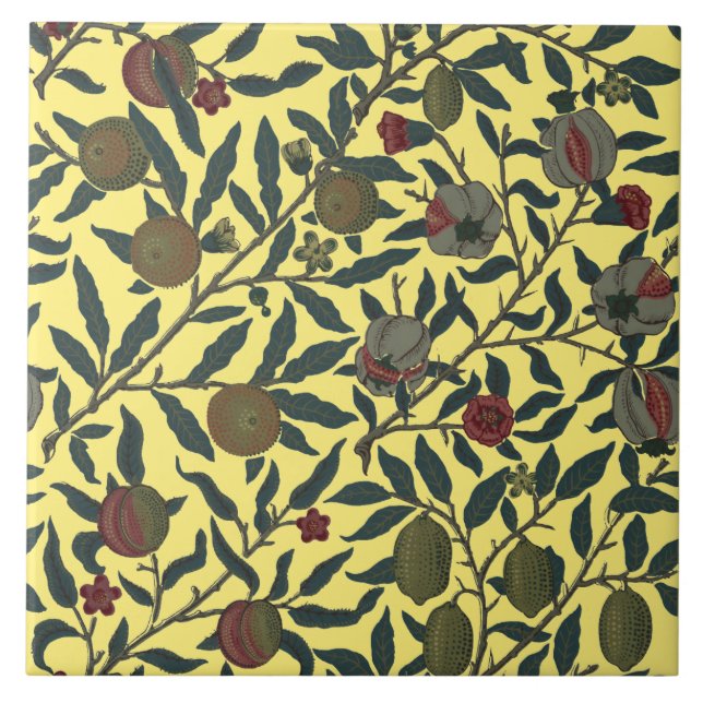 William Morris Vintag Pomegranate Pattern Tile Fliese (Vorderseite)